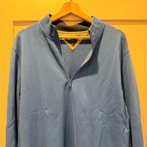 Men's Adidas AdiPure Golf Quarter Zip - Blue - Size Large.